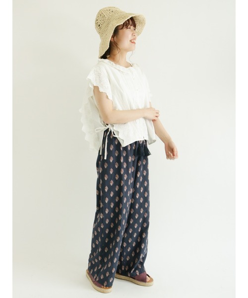 Samansa Mos2（サマンサ モスモス）の「【FROM INDIA】脇リボンレースベスト（ベスト・レディース・ブラック/グリーン/オフホワイト・ﾌﾘ-）」の17枚目の写真