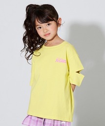 X-girl Stages | 袖アキロゴグラフィック半袖Tシャツ(Tシャツ/カットソー)