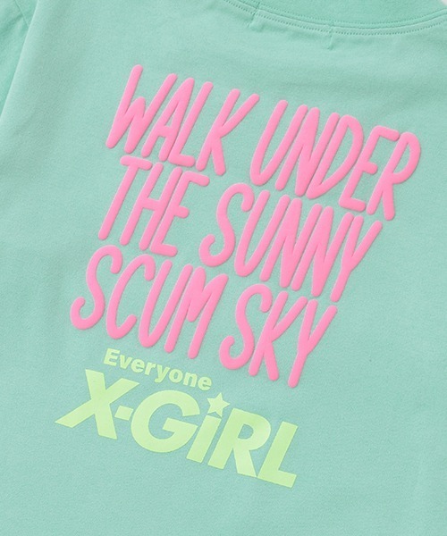 X-girl Stages(エックスガールステージス)の「袖アキロゴグラフィック半袖Tシャツ(Tシャツ/カットソー・キッズ・イエロー/ライトピンク/ライトグリーン・130cm/100cm/90cm/120cm/140cm/110cm)」の18枚目の写真