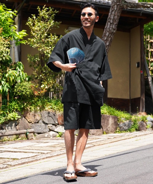 しじら織り甚平 上下セット お祭り 花火大会 父の日 プレゼント ギフト