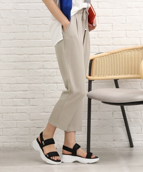 SHOO・LA・RUE（シューラルー）の「◆【S-L】ひんやりサマーイージーパンツ（その他パンツ・レディース・グリーン/ブラック/ライトベージュ・02/01/03）」の12枚目の写真