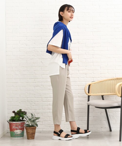 SHOO・LA・RUE（シューラルー）の「◆【S-L】ひんやりサマーイージーパンツ（その他パンツ・レディース・グリーン/ブラック/ライトベージュ・02/01/03）」の15枚目の写真