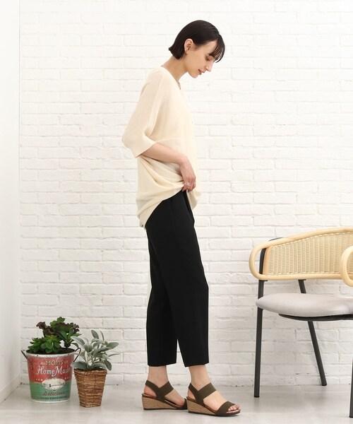 SHOO・LA・RUE（シューラルー）の「◆【S-L】ひんやりサマーイージーパンツ（その他パンツ・レディース・グリーン/ブラック/ライトベージュ・02/01/03）」の21枚目の写真