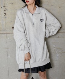 WEGO | WEGO/オーバーサイズハーフジッププルオーバー(スウェット)