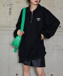 WEGO | WEGO/【WEB先行販売】オーバーサイズハーフジッププルオーバー(スウェット)