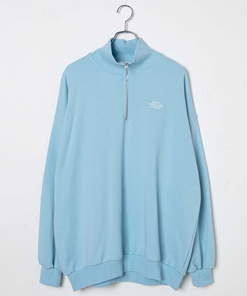 WEGO（ウィゴー）の「WEGO/オーバーサイズハーフジッププルオーバー（スウェット・レディース・ブラック/オレンジ/オートミール/ブルー系その他/グリーン系その他/ライトピンク/グレー系その他/サックスブルー/ホワイト/ブラック系その他/ライトパープル・FREE）」の18枚目の写真