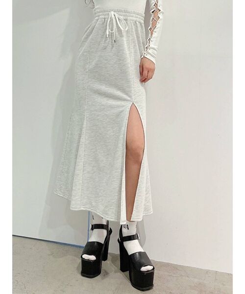 GYDA(ジェイダ)の「マーメイドスウェットスカート(スカート・レディース・ライトグレー/ブラック・FREE)」の1枚目の写真