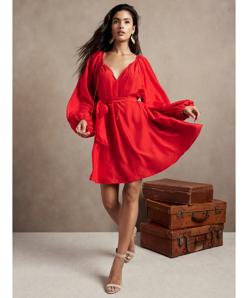 シルク タイネック Banana Banana タイネック Republic バナナリパブリック のファッション ワンピース ドレス ドレス ワンピース