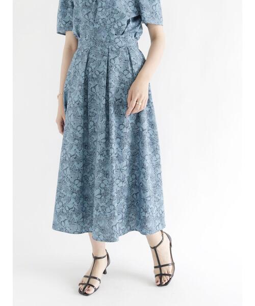 Te chichi（テチチ）の「フルーツ柄タックフレアスカート（スカート・レディース・イエロー/ブルー・ﾌﾘ-）」の7枚目の写真