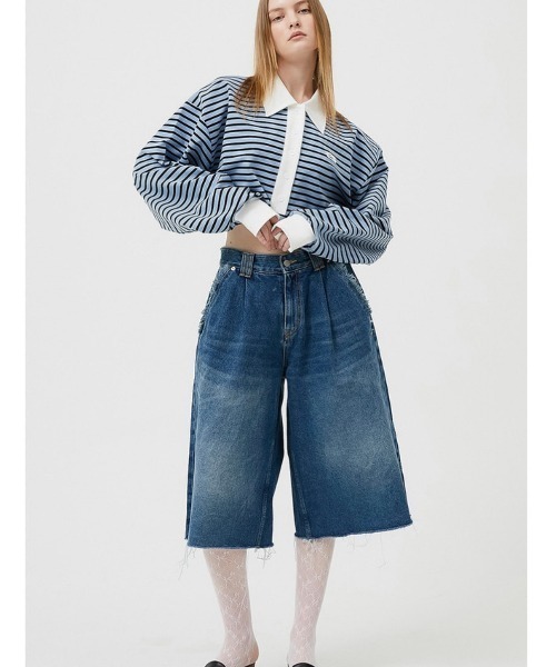 ESC STUDIOイーエスシースタジオ denim pants ESC STUDIO】eyelet denim bootcut pants / 【イーエスシー