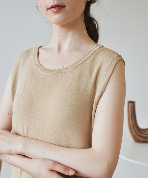 idem（イデム）の「flower knit vest layered onepiece/ニット