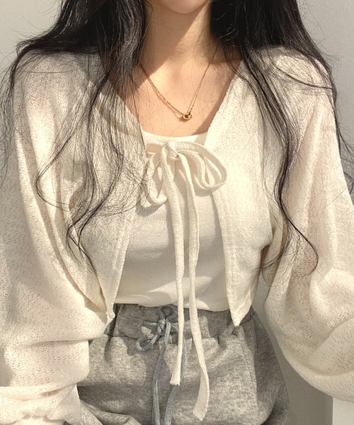 Dita Muaj.（ディータムアージュ）の「ルーズスリーブ ショートカーディガン（カーディガン/ボレロ・レディース・ホワイト/グレー/ブラック・FREE）」の14枚目の写真