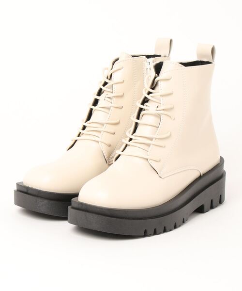 Noubel Voug Relax（ヌーベルヴォーグリラックス）の「トラックソールレースアップブーツ（ブーツ・レディース・アイボリー/ブラック/ダークブラウン・S/M/L/LL/3L）」の16枚目の写真