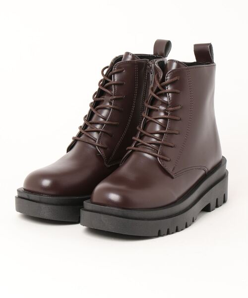 Noubel Voug Relax（ヌーベルヴォーグリラックス）の「トラックソールレースアップブーツ（ブーツ・レディース・アイボリー/ブラック/ダークブラウン・S/M/L/LL/3L）」の18枚目の写真