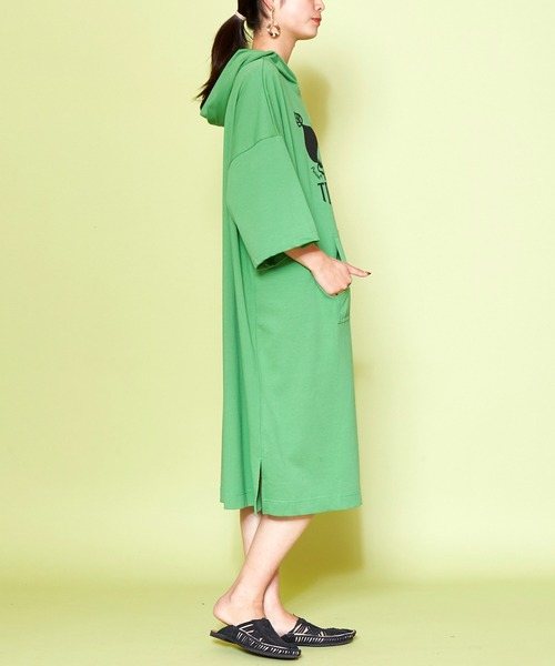 チャイハネ（チャイハネ）の「【チャイハネ】TRIO the TONTTARO サウナポンチョワンピース（ワンピース・レディース・ホワイト/ネイビー/グリーン・FREE）」の8枚目の写真