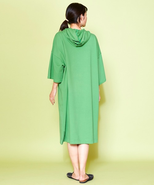 チャイハネ（チャイハネ）の「【チャイハネ】TRIO the TONTTARO サウナポンチョワンピース（ワンピース・レディース・ホワイト/ネイビー/グリーン・FREE）」の13枚目の写真