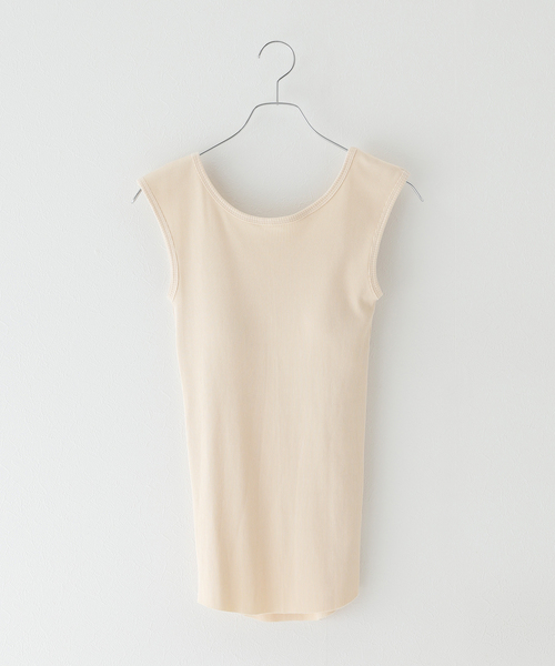 SLOBE IENA（スローブイエナ）の「【Loro / ローロ】 Ayatori ノースリーブ（Tシャツ/カットソー・レディース・ブラック/アイボリー・FREE）」の2枚目の写真