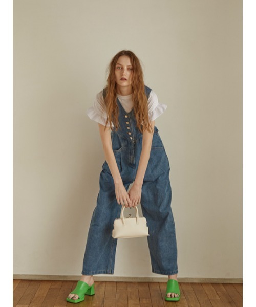 AMAIL(アマイル)の「Denim Straight coverall(サロペット/オーバーオール・レディース・ブルー・FREE)」の10枚目の写真
