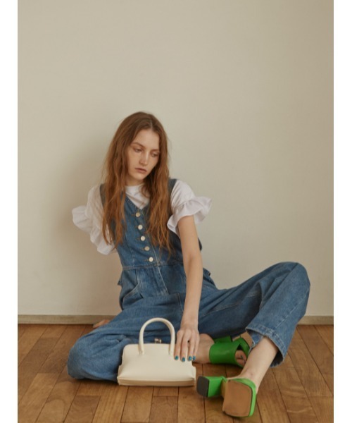 AMAIL(アマイル)の「Denim Straight coverall(サロペット/オーバーオール・レディース・ブルー・FREE)」の3枚目の写真