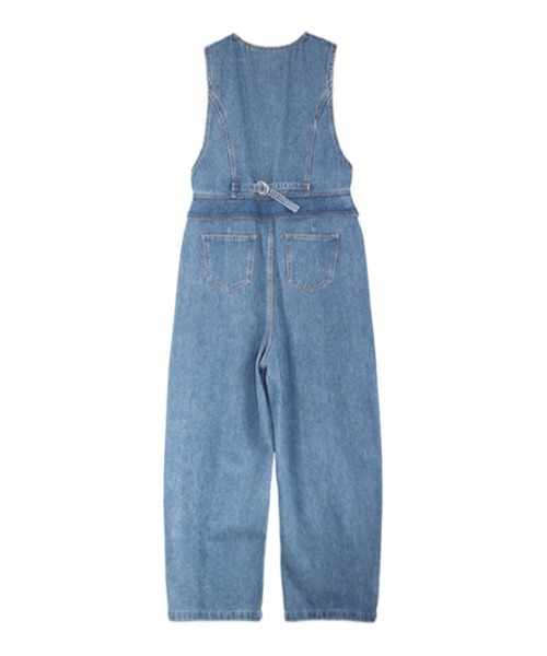 AMAIL(アマイル)の「Denim Straight coverall(サロペット/オーバーオール・レディース・ブルー・FREE)」の9枚目の写真
