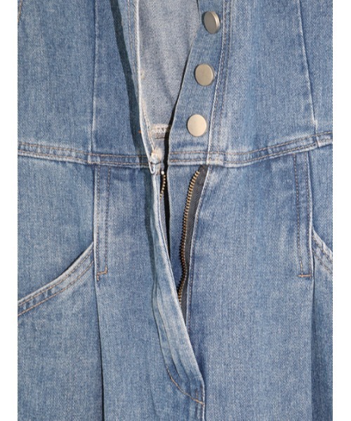 AMAIL(アマイル)の「Denim Straight coverall(サロペット/オーバーオール・レディース・ブルー・FREE)」の11枚目の写真