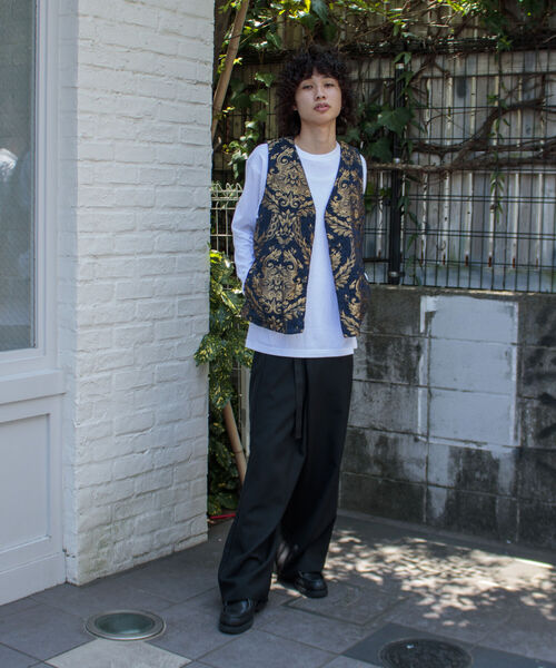 GLOSTER（グロスター）の「【GLOSTER/グロスター】ゴブラン柄ベスト アンティーク調 レトロ ジオメトリックパターン（ベスト・メンズ・ホワイト系その他/ブルー系その他・S/M/L）」の11枚目の写真