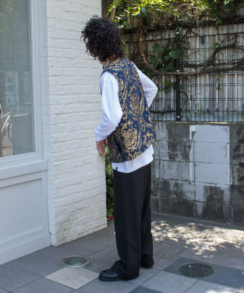 GLOSTER（グロスター）の「【GLOSTER/グロスター】ゴブラン柄ベスト アンティーク調 レトロ ジオメトリックパターン（ベスト・メンズ・ホワイト系その他/ブルー系その他・S/M/L）」の12枚目の写真