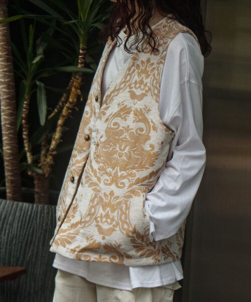 セール】【GLOSTER/グロスター】ゴブラン柄ベスト アンティーク