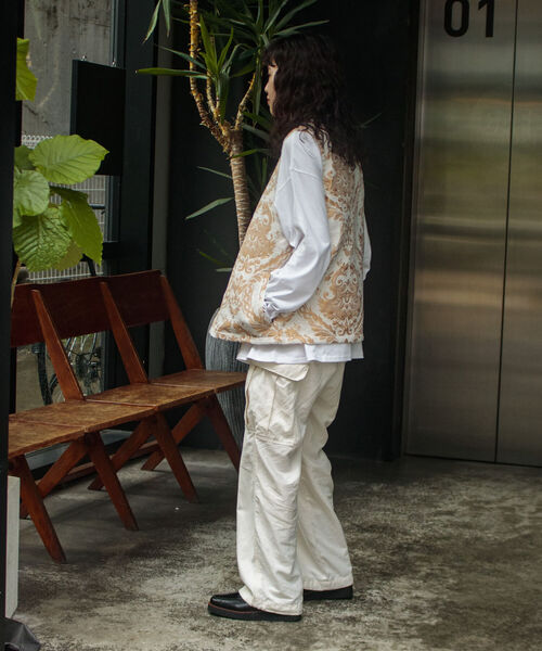 GLOSTER（グロスター）の「【GLOSTER/グロスター】ゴブラン柄ベスト アンティーク調 レトロ ジオメトリックパターン（ベスト・メンズ・ホワイト系その他/ブルー系その他・S/M/L）」の19枚目の写真