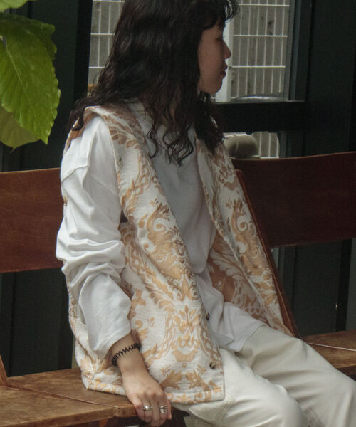 GLOSTER（グロスター）の「【GLOSTER/グロスター】ゴブラン柄ベスト アンティーク調 レトロ ジオメトリックパターン（ベスト・メンズ・ホワイト系その他/ブルー系その他・S/M/L）」の21枚目の写真