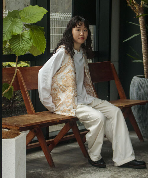 GLOSTER（グロスター）の「【GLOSTER/グロスター】ゴブラン柄ベスト アンティーク調 レトロ ジオメトリックパターン（ベスト・メンズ・ホワイト系その他/ブルー系その他・S/M/L）」の22枚目の写真