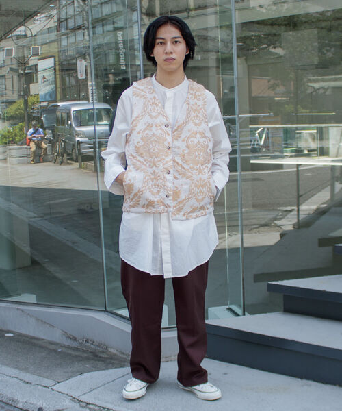 LIBERTY◎上質 花柄ベスト(M)総柄 英国製 ゴブラン織り調 クラシック セール】【GLOSTER/グロスター】ゴブラン柄ベスト アンティーク