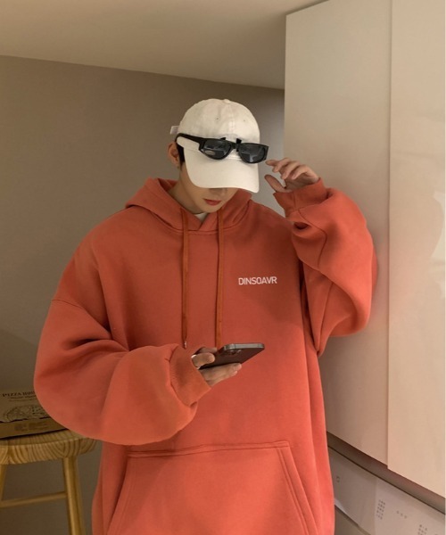 ARCADE（アーケード）の「春服 韓国風 オーバーサイズ ワンポイント フーディー スウェット パーカー -ARCADE Limited Line-（パーカー・メンズ・エメラルドブルー/ブラック/グレー/ブルー系1/レッド系1・M/L）」の5枚目の写真