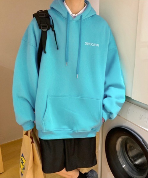 ARCADE（アーケード）の「春服 韓国風 オーバーサイズ ワンポイント フーディー スウェット パーカー -ARCADE Limited Line-（パーカー・メンズ・エメラルドブルー/ブラック/グレー/ブルー系1/レッド系1・M/L）」の21枚目の写真