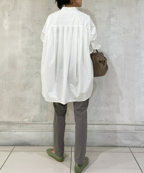 BEARDSLEY（ビアズリー）の「綿タックスリムパンツ：低身長・ウエスト背中側ゴム・高身長にも３サイズ展開（その他パンツ・レディース・ホワイト/ブラック/グレー/カーキ・1/2/0）」の17枚目の写真