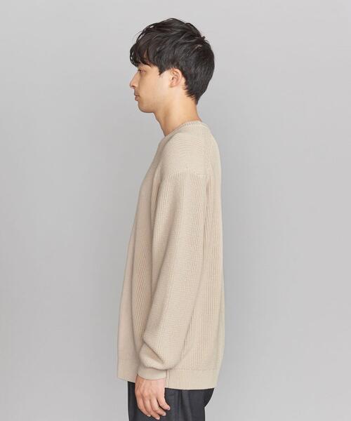 BEAUTY&YOUTH UNITED ARROWS（ビューティーアンドユースユナイテッドアローズ）の「クリスプ アゼ フォルム クルーネック ニット（ニット/セーター・メンズ・ブラック/ケリー/ナチュラル/その他1/その他2・L/S/M/XL）」の7枚目の写真