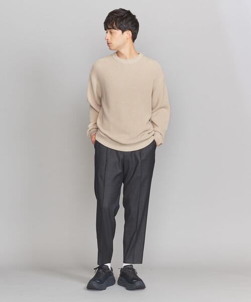 BEAUTY&YOUTH UNITED ARROWS（ビューティーアンドユースユナイテッドアローズ）の「クリスプ アゼ フォルム クルーネック ニット（ニット/セーター・メンズ・ブラック/ケリー/ナチュラル/その他1/その他2・L/S/M/XL）」の11枚目の写真