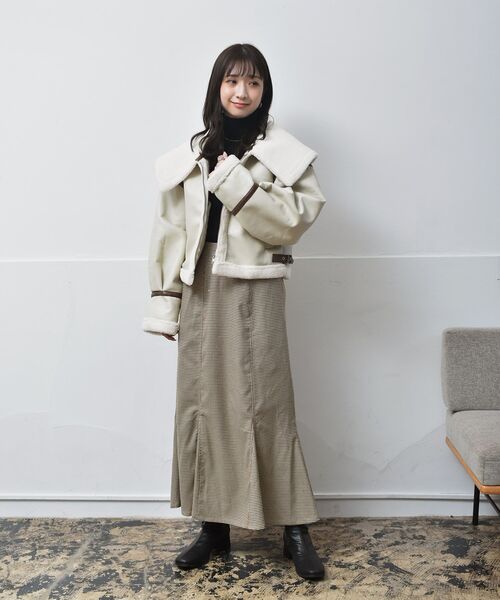 RETRO GIRL（レトロガール）の「FレザームートンJK（ムートンコート・レディース・ナチュラル/ライトブラウン・FREE）」の3枚目の写真
