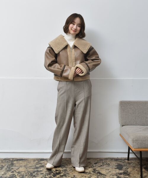 RETRO GIRL（レトロガール）の「FレザームートンJK（ムートンコート・レディース・ナチュラル/ライトブラウン・FREE）」の10枚目の写真