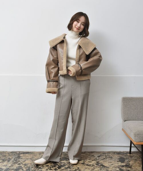 RETRO GIRL（レトロガール）の「FレザームートンJK（ムートンコート・レディース・ナチュラル/ライトブラウン・FREE）」の14枚目の写真