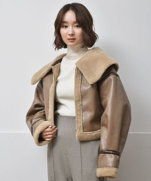 RETRO GIRL（レトロガール）の「FレザームートンJK（ムートンコート・レディース・ナチュラル/ライトブラウン・FREE）」の21枚目の写真