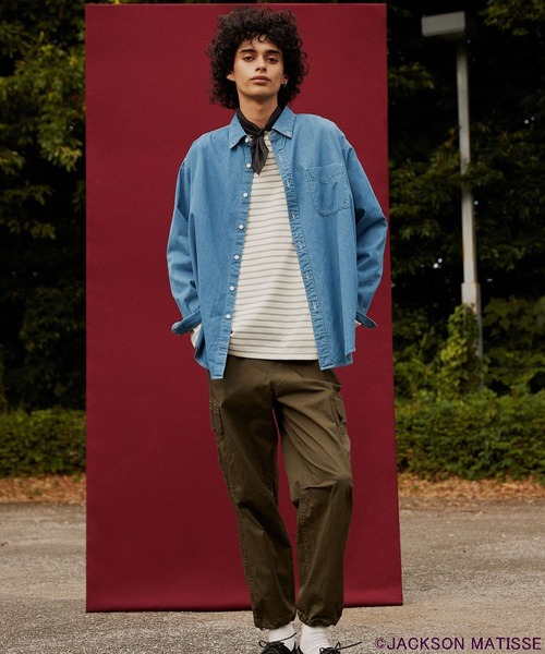 BAYFLOW(ベイフロー)の「【JACKSON MATISSE×CANTON×BAYFLOW】デニムシャツ(シャツ/ブラウス・メンズ・ネイビー/サックスブルー・MEDIUM/LARGE)」の5枚目の写真