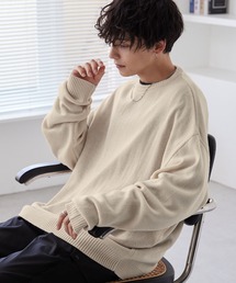 MONO-MART（モノマート）の「ボリュームルーズ クルーネックプルオーバーニット（ニット/セーター・メンズ）」