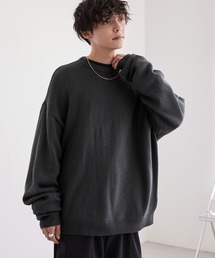 ボリュームルーズ クルーネックプルオーバーニット