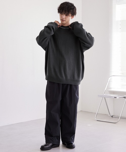 ボリュームルーズ クルーネックプルオーバーニット MONO-MART│MONO