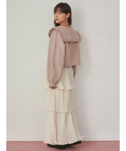 merry jenny(メリージェニー)の「フリルリボントレーナー(Tシャツ/カットソー・レディース・ブラック/オフホワイト/ピンク・FREE)」の14枚目の写真