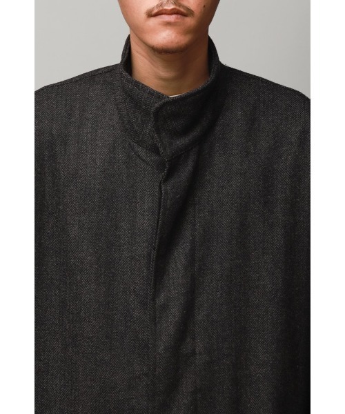 Badhiya（バディ―ヤ）の「STAND COAT - wool tweed（その他アウター・メンズ・ブラック/ブラウン/グレー・FREE）」の9枚目の写真