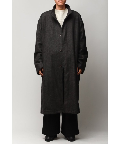 Badhiya（バディ―ヤ）の「STAND COAT - wool tweed（その他アウター・メンズ・ブラック/ブラウン/グレー・FREE）」の14枚目の写真
