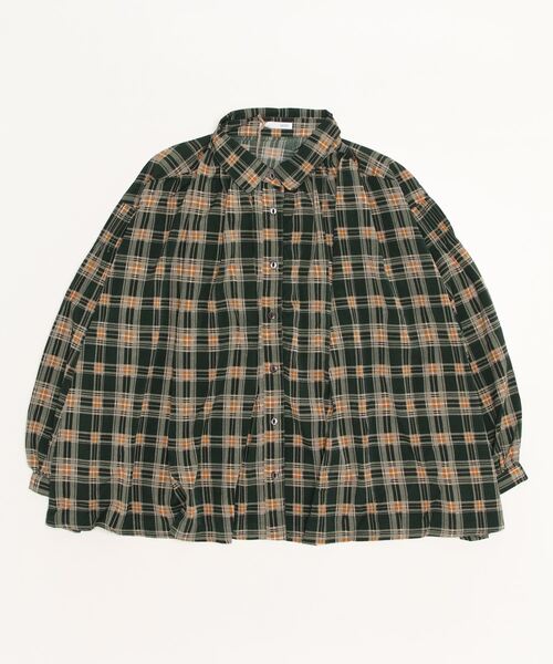 sandy（サンディー）の「【sandy】プリント袖タックブラウス（シャツ/ブラウス・レディース・ブラック/ボルドー/ネイビー/グリーン・FREE）」の3枚目の写真