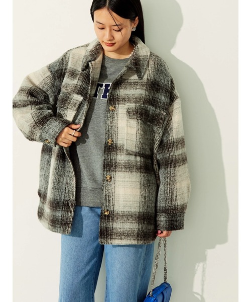 AMERICAN HOLIC（アメリカンホリック）の「CPOシャギージャケット（その他アウター・レディース・チェック/ベージュ・L/M）」の4枚目の写真